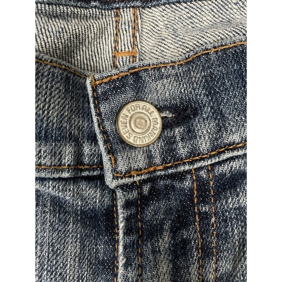 Seven 7 For All Mankind Bootcut Low Rise Jeans Women’s Size 28 Raw Hem​ - Picture 3 of 12